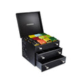 Twinings Black 3 Draw Compartment Tea Box-400017276