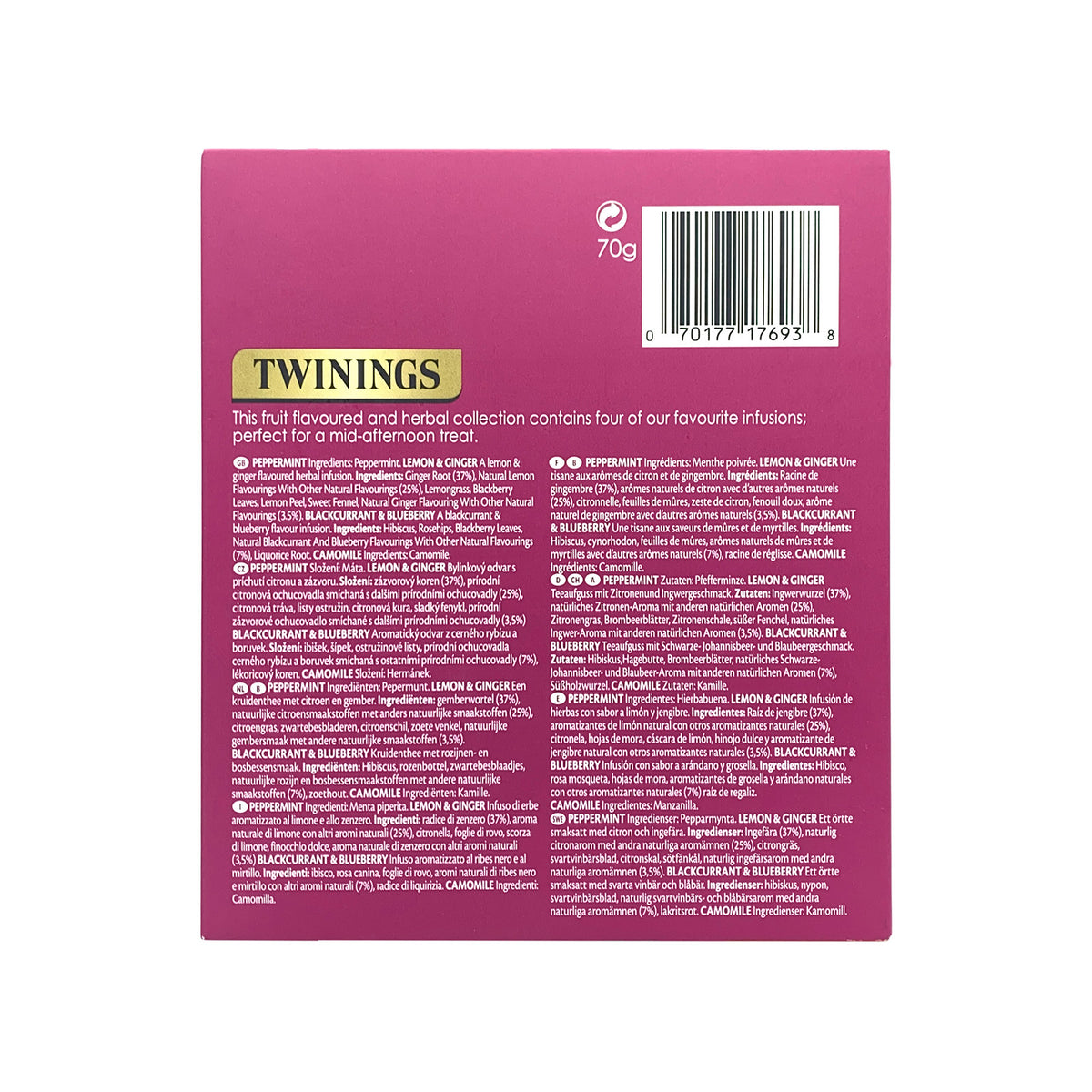 Twinings Collection Fruit Flavoured & Herbal Infusions - 10 x 40 Envelopes - 100015216