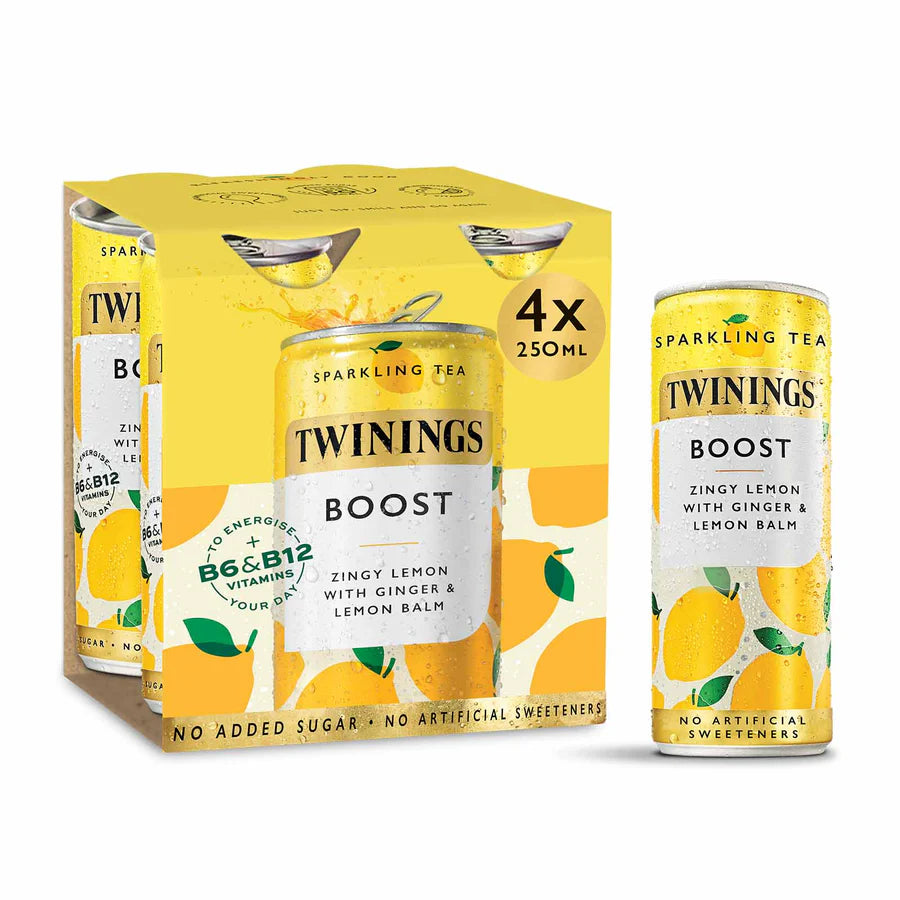 Twinings Sparkling Tea Boost 4 Pack - 6x4x250ml 100017389