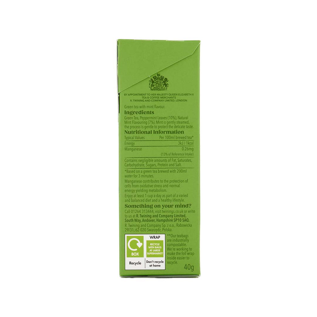 Mint Green Tea Teabag 1x4x20 100017938