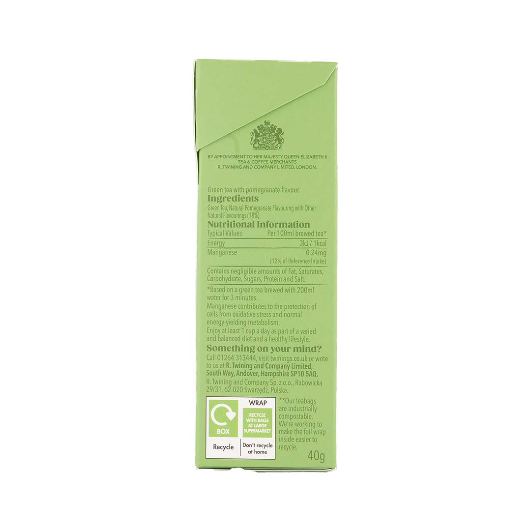 Pomegranate Green Tea Teabag 1x4x20 100017941