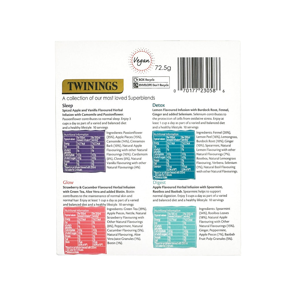 Twinings Collection Superblends 1x10x40 Envelopes 100016963