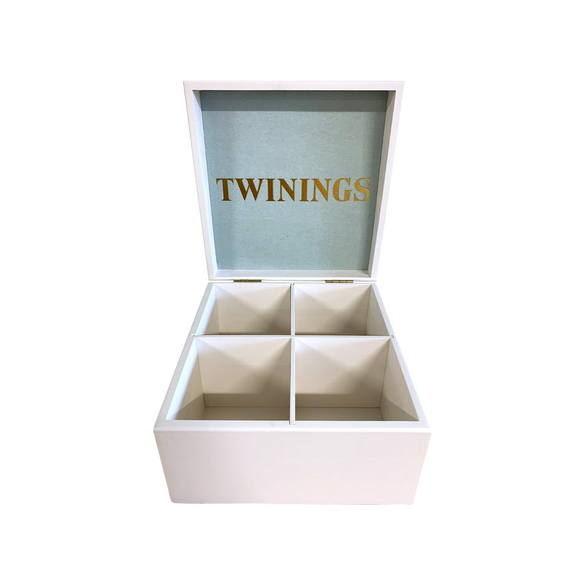Twinings White Superblends 4 Compartment Box Wooden 400016110