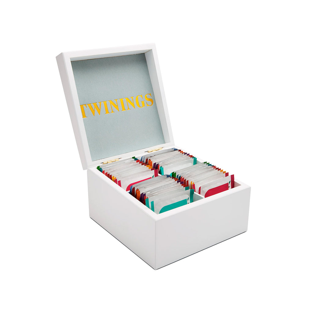 Twinings White Superblends 4 Compartment Box Wooden 400016110