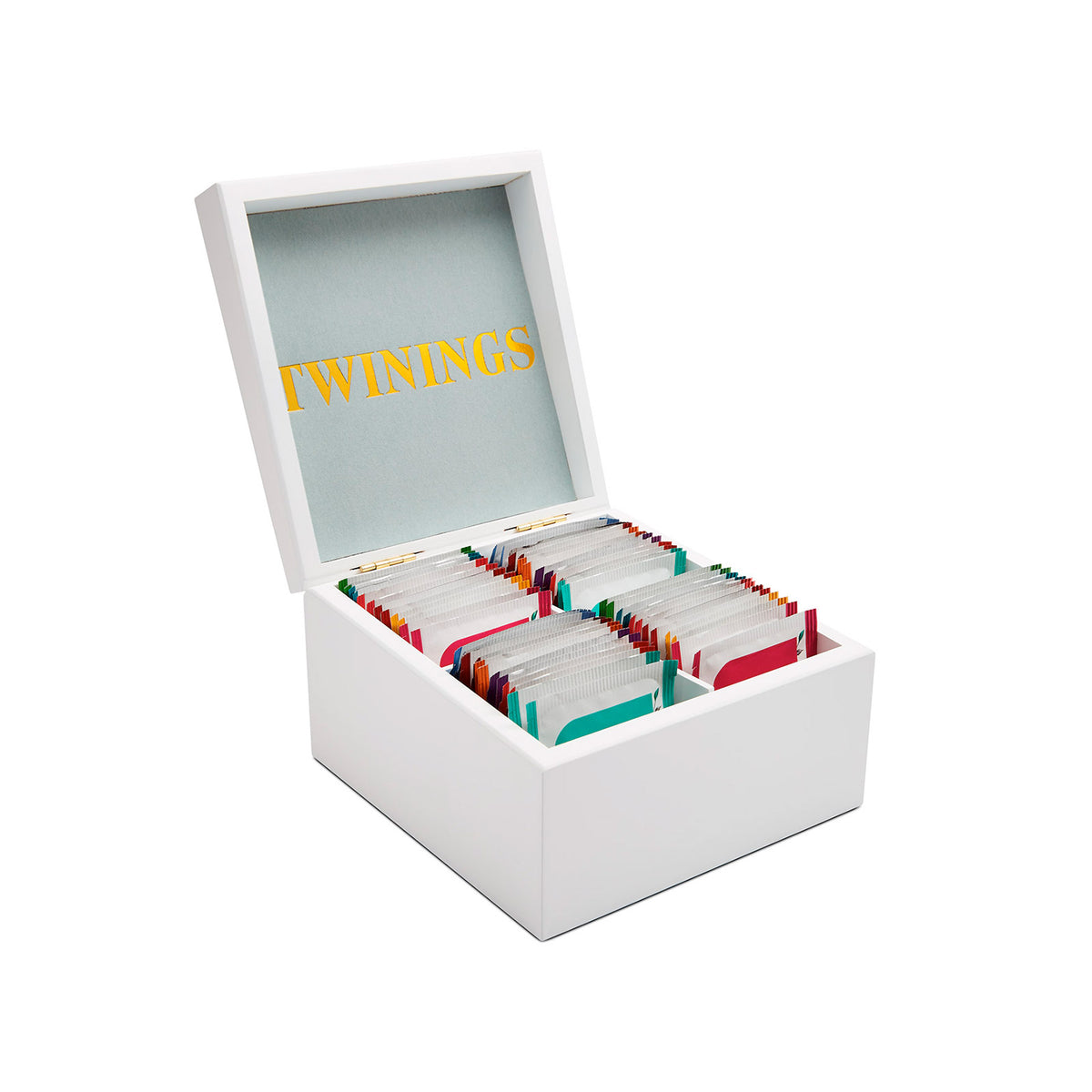 Twinings White Superblends 4 Compartment Box Wooden 400016110