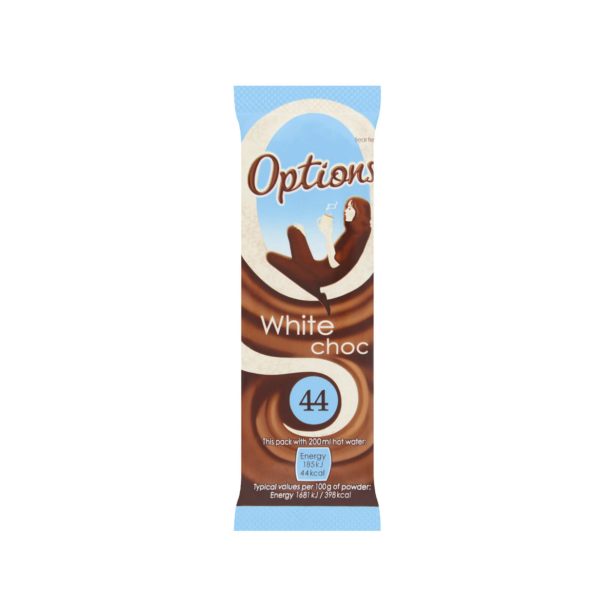 Options White Chocolate 30x11g Sachet 110000328