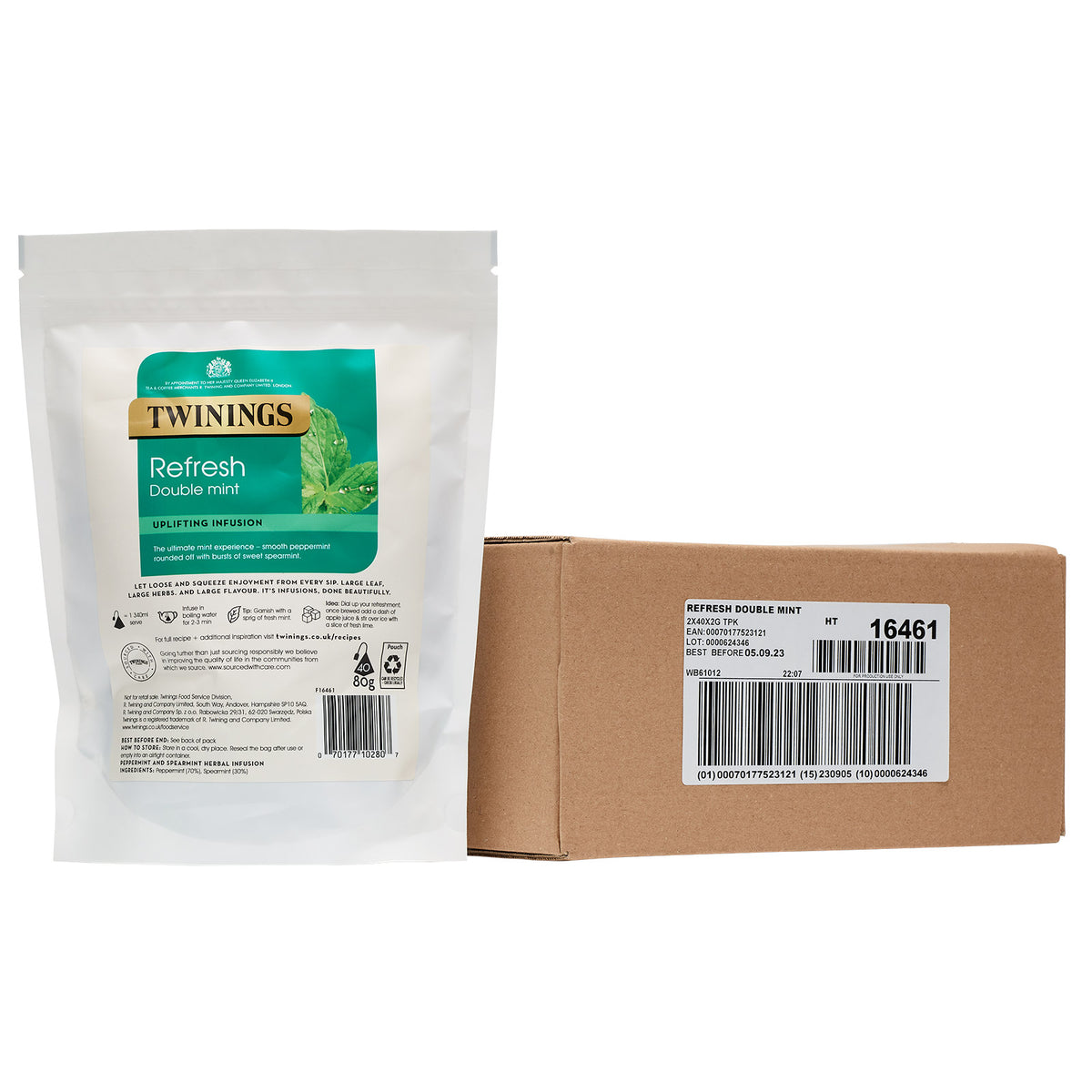 Refresh Double Mint Pyramid Bag NON ENVELOPED 1x2x40 100016461