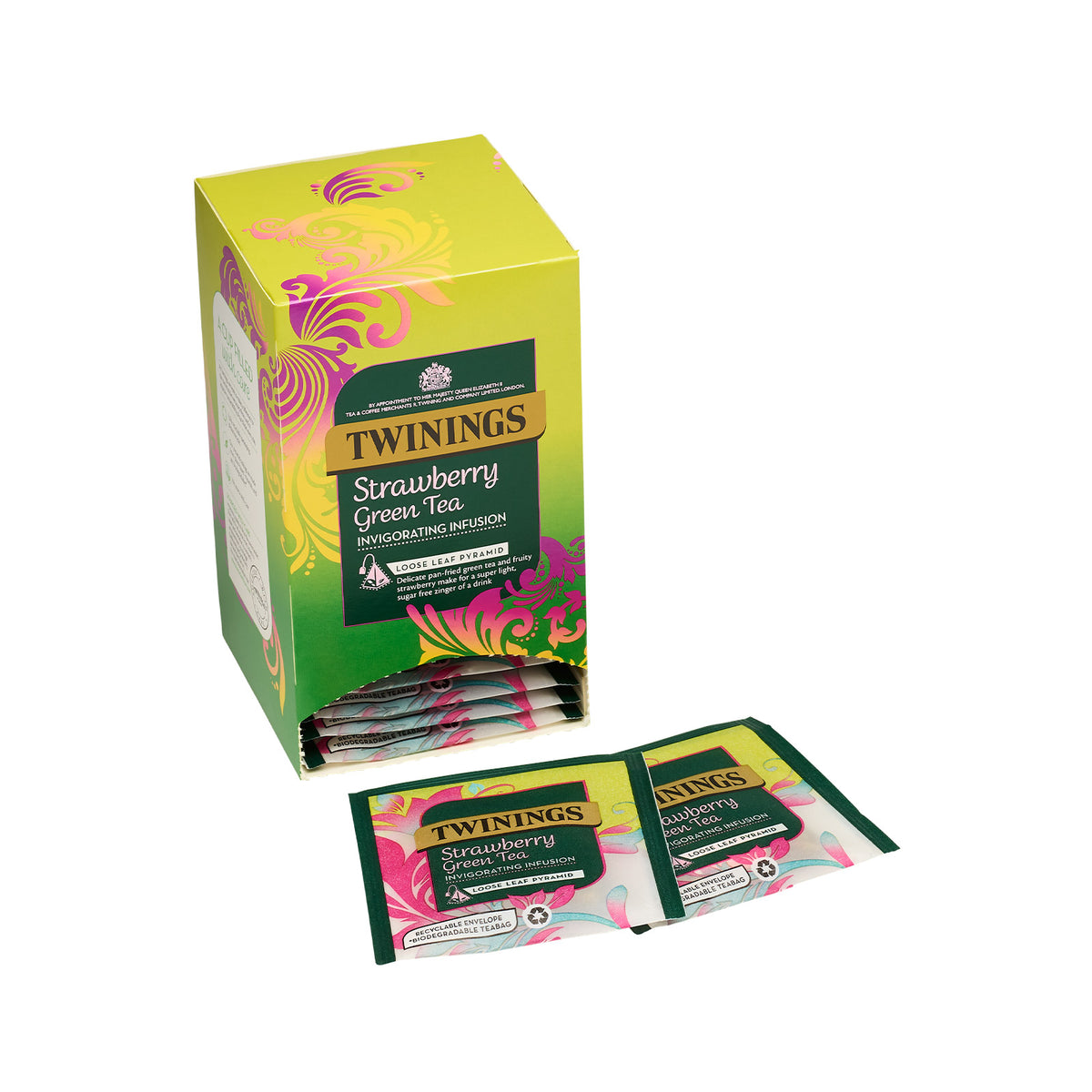 Strawberry Green Tea Pyramid Bag 1x4x15 100016873
